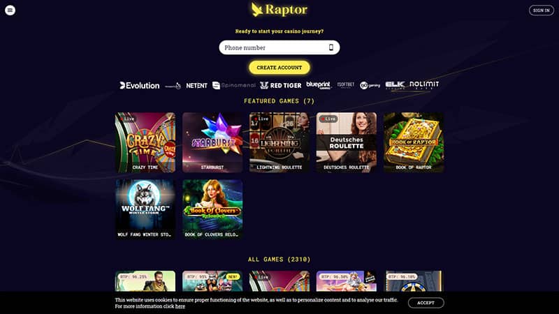 Raptor Casino - #1 Online Casino for Swedish Players - 9to5Casino