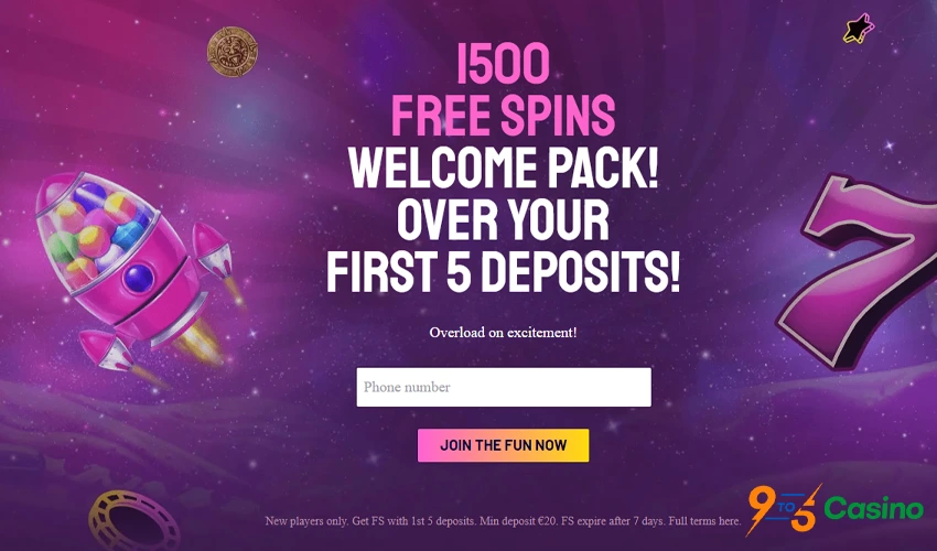 Welcome bonus at Overload Casino